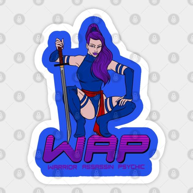 Psylocke Gushy Sticker by ChangoATX